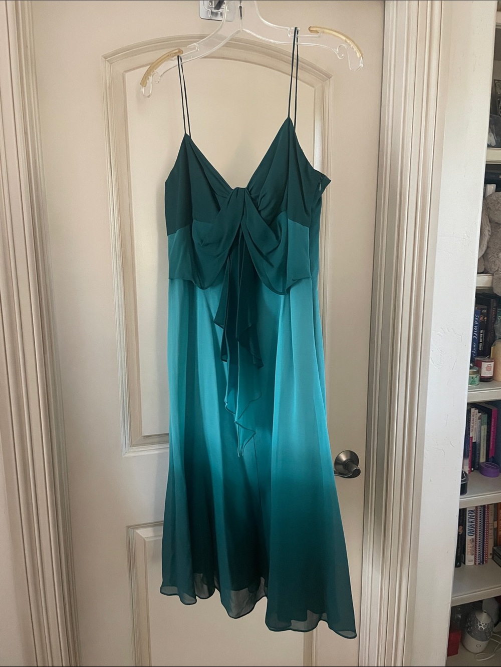 Maggy London Deep Teal Silk Dress